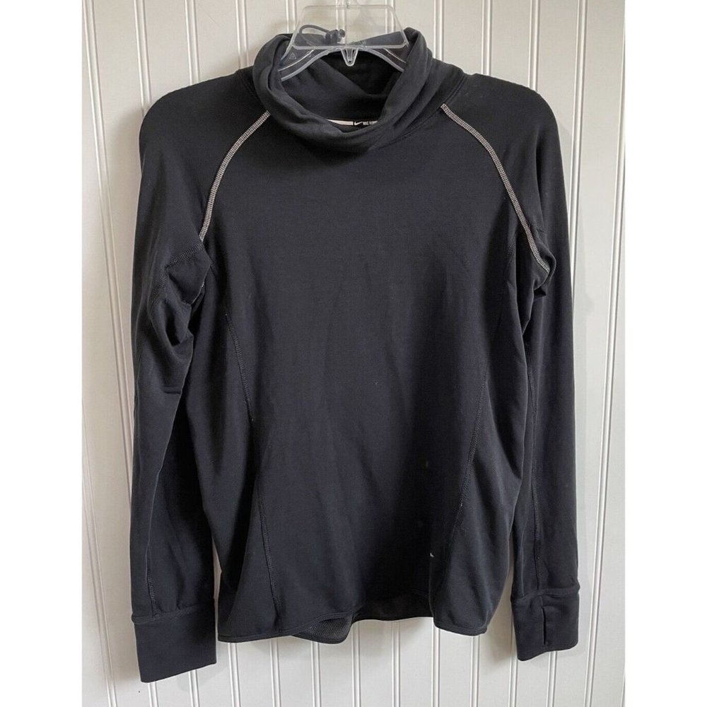 Nike Shirt Womens XS Black Athletic Pullover Dri Fit Reflective Long Sleeve Top